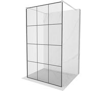Mexen Kioto paroi de douche autoportante 120 x 200 cm, grille noire 8 mm, nickel brossé - 800-120-002-97-77 36980 5905315270733