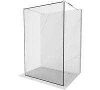 Mexen Kioto paroi de douche autoportante 130 x 200 cm, cadre noir 8 mm, chrome - 800-130-002-01-70 14107 5907709133778