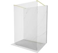 Mexen Kioto paroi de douche autoportante 160 x 200 cm, transparent 8 mm, or brossé - 800-160-002-55-00 36202 5905315268020