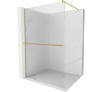 Mexen Kioto+ paroi de douche avec colonne de douche 70 x 200 cm, verre clair, or brossé - 800-070-121-55-09