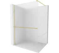 Mexen Kioto+ paroi de douche avec colonne de douche 70 x 200 cm, verre de lait, or brossé - 800-070-121-55-30