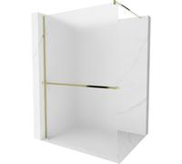 Mexen Kioto+ paroi de douche avec étagère Walk-in 110 x 200 cm, givre, or - 800-110-121-50-30 13784 5907709179400