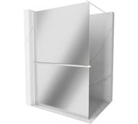 Mexen Kioto+ paroi de douche avec étagère Walk-in 110 x 200 cm, miroir, blanc - 800-110-121-20-50 38132 5905315300218