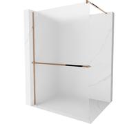 Mexen Kioto+ Paroi de douche avec étagère Walk-in 120 x 200 cm, givrée, or rose - 800-120-121-60-30 13945 5907709178304