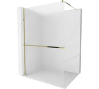 Mexen Kioto+ paroi de douche avec étagère Walk-in 70 x 200 cm, dépoli, or - 800-070-121-50-30 13780 5907709169609