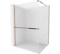 Mexen Kioto+ paroi de douche avec étagère Walk-in 70 x 200 cm, givre, or rose - 800-070-121-60-30 13940 5907709177802