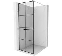 Mexen Kioto+ paroi de douche avec étagère Walk-in 70 x 200 cm, grille noire, chromée - 800-070-121-01-77 13740 5907709168855