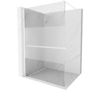 Mexen Kioto+ paroi de douche avec étagère Walk-in 70 x 200 cm, transparent/givré, blanc - 800-070-121-20-35 38104 5905315299796