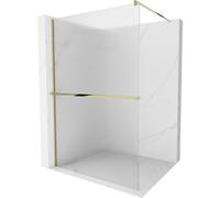 Mexen Kioto+ paroi de douche avec étagère Walk-in 80 x 200 cm, rayures, dorée - 800-080-121-50-09 21315 5905315201027