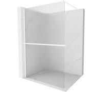 Mexen Kioto+ Paroi de douche avec support d'étagère Walk-in 70 x 200 cm, transparent, blanc - 800-070-121-20-09