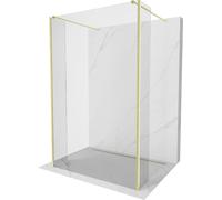 Mexen Kioto Paroi de douche sur pied 95x30x30cm Or Transparent