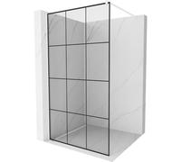 Mexen Kioto paroi de douche Walk-in 110 x 200 cm, grille noire 8 mm, blanche - 800-110-101-20-77 14256 5907709127746
