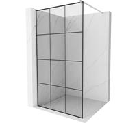 Mexen Kioto paroi de douche Walk-in 110 x 200 cm, grille noire 8 mm, chrome - 800-110-101-01-77 2857 5907709132900