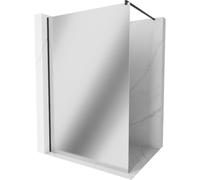 Mexen Kioto paroi de douche Walk-in 110 x 200 cm, miroir 8 mm, noir - 800-110-101-70-50 2784 5907709132580