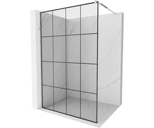Mexen Kioto paroi de douche Walk-in 130 x 200 cm, carreau noir 8 mm, chromé - 800-130-101-01-77 2859 5907709132924