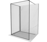 Mexen Kioto paroi de douche Walk-in 130 x 90 cm, cadre noir, noir - 800-130-212-70-70-090 49508 5905315392985