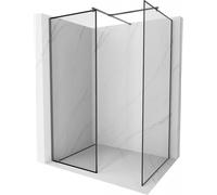 Mexen Kioto paroi de douche Walk-in 140 x 100 cm, cadre noir, gun metal - 800-140-202-95-70-100 47379 5905315390134