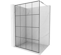 Mexen Kioto Paroi de douche Walk-in 140 x 200 cm, grille noire 8 mm, chromée - 800-140-101-01-77 2860 5907709132931