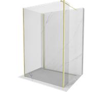 Mexen Kioto paroi de douche Walk-in 140 x 95 x 30 cm, transparent, or brossé - 800-140-095-221-55-00-030 50133 5905315356970