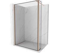 Mexen Kioto paroi de douche Walk-in 150 x 30 cm, cadre noir, cuivre brossé - 800-150-212-65-70-030 47973 5905315341488