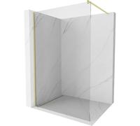 Mexen Kioto paroi de douche Walk-in 160 x 200 cm, transparent 8 mm, or brossé - 800-160-101-55-00 36611 5905315240842