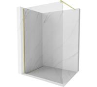 Mexen Kioto paroi de douche Walk-in 55 x 200 cm, transparent 8 mm, or brossé - 800-055-101-55-00 36404 5905315239723