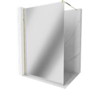Mexen Kioto paroi de douche Walk-in 70 x 200 cm, miroir 8 mm, or - 800-070-101-50-50 2767 5907709132382
