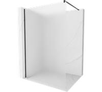 Mexen Kioto paroi de douche Walk-in 80 x 200 cm, givre 8 mm, noire - 800-080-101-70-30 2691 5907709129344