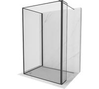 Mexen Kioto paroi de douche Walk-in 90 x 90 x 30 cm, cadre noir, noir - 800-090-090-221-70-70-030 51212 5905315364463
