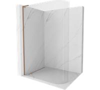 Mexen Kioto-R L paroi de douche arrondie Walk-in 80 x 200 cm, transparent, cuivre brossé - 800-080-103-65-06 39991 5905315255358