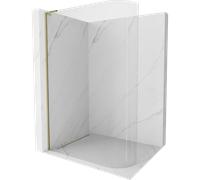 Mexen Kioto-R L paroi de douche arrondie Walk-in 80 x 200 cm, transparent, doré - 800-080-103-50-06 39625 5905315252890