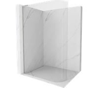 Mexen Kioto-R L paroi de douche arrondie Walk-in 90 x 200 cm, transparent, nickel brossé - 800-090-103-97-06 41115 5905315258762