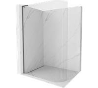 Mexen Kioto-R L paroi de douche courbée Walk-in 120 x 200 cm, transparent, gris canon brossé - 800-120-103-66-06 40383 5905315256690