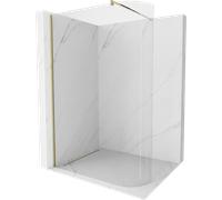 Mexen Kioto-R paroi de douche arrondie Walk-in 100 x 200 cm, transparent 8 mm, or - 800-100-101-50-06 21273 5905315200600