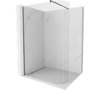 Mexen Kioto-R paroi de douche arrondie Walk-in 110 x 200 cm, transparent 8 mm, gun metal - 800-110-101-95-06 38735 5905315244147