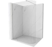 Mexen Kioto-R paroi de douche arrondie Walk-in 160 x 200 cm, transparent 8 mm, nickel brossé - 800-160-101-97-06 38749 5905315245915