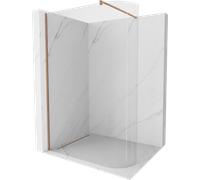Mexen Kioto-R paroi de douche arrondie Walk-in 80 x 200 cm, transparent 8 mm, cuivre brossé - 800-080-101-65-06 38545 5905315241221