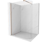Mexen Kioto-R paroi de douche courbée Walk-in 100 x 200 cm, transparent 8 mm, or rose - 800-100-101-60-06 21282 5905315200693