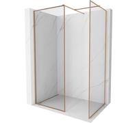 Mexen Kioto-XF écran de douche Walk-in avec cadre 160x100 cm, transparent 10 mm, cuivre brossé - 800-160-202-04-65-100-XF 60954 5905315564986