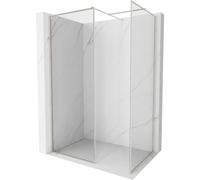 Mexen Kioto-XF paroi de douche Walk-in avec cadre 110x100 cm, transparent 10 mm, nickel brossé - 800-110-202-04-97-100-XF 61132 5905315566737