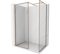 Mexen Kioto-XF paroi de douche Walk-in avec cadre 140 x 70 cm, transparent 10 mm, or rose - 800-140-202-04-60-070-XF 60883 5905315564276