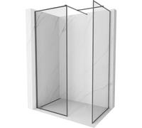 Mexen Kioto-XF paroi de douche Walk-in avec cadre 150x100 cm transparent 10 mm gris canon brossé - 800-150-202-04-66-100-XF 60998 5905315565426