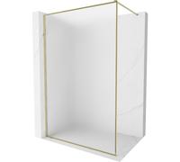 Mexen Kioto-XF paroi de douche Walk-in avec cadre 50 x 202 cm, givre 10 mm, or - 800-050-104-50-30-X 59718 5905315539595