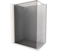 Mexen Kioto-XF paroi de douche Walk-in avec cadre 60 x 202 cm, graphite 10 mm, cuivre brossé - 800-060-104-65-40-X 59875 5905315541161