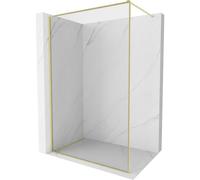 Mexen Kioto-XF paroi de douche Walk-in avec cadre 90 x 202 cm, transparent 10 mm, or brossé - 800-090-104-55-00-X 59614 5905315538550