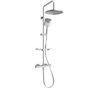 Mexen KT17 ensemble de douche à montage externe avec pomme de douche et mitigeur thermostatique, chrome - 771501793-00