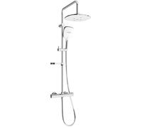 Mexen KX17 ensemble de douche à surface avec tête de pluie et robinet thermostatique, chrome/blanc - 771501791-02