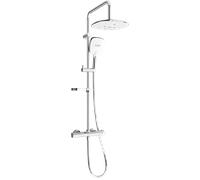 Mexen KX17 ensemble de douche extérieure avec pomme de douche et mitigeur thermostatique, chrome/blanc - 771501791-02 1954 5907709141599