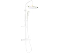 Mexen KX49 ensemble de douche apparent avec pomme de douche et robinet thermostatique, blanc/or - 771504091-25 1965 5907709141674
