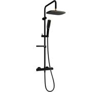 Mexen KX49 ensemble de douche extérieure avec pommeau et robinet thermostatique, noir/doré - 771504991-75